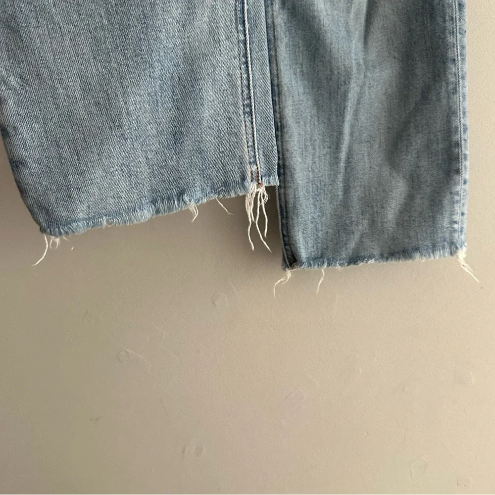 Denim Forum Arlo High Rise Straight Jeans with Raw Hem Size 26 - Picture 9 of 16